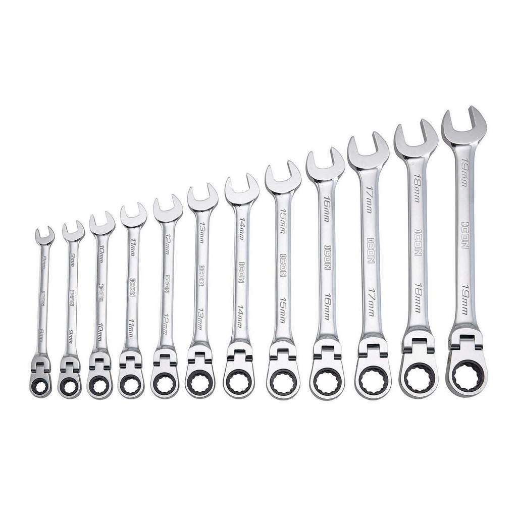 12-Piece Metric Ratcheting Combination Wrench D828