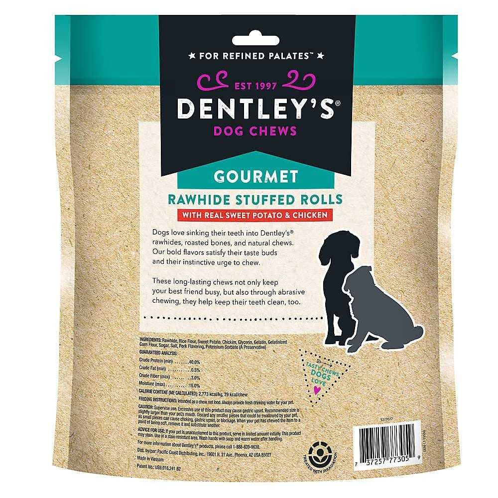 Rawhide Stuffed Rolls Dog Treats B9529