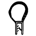 Black Vertical Bulb Trim Seal B8822