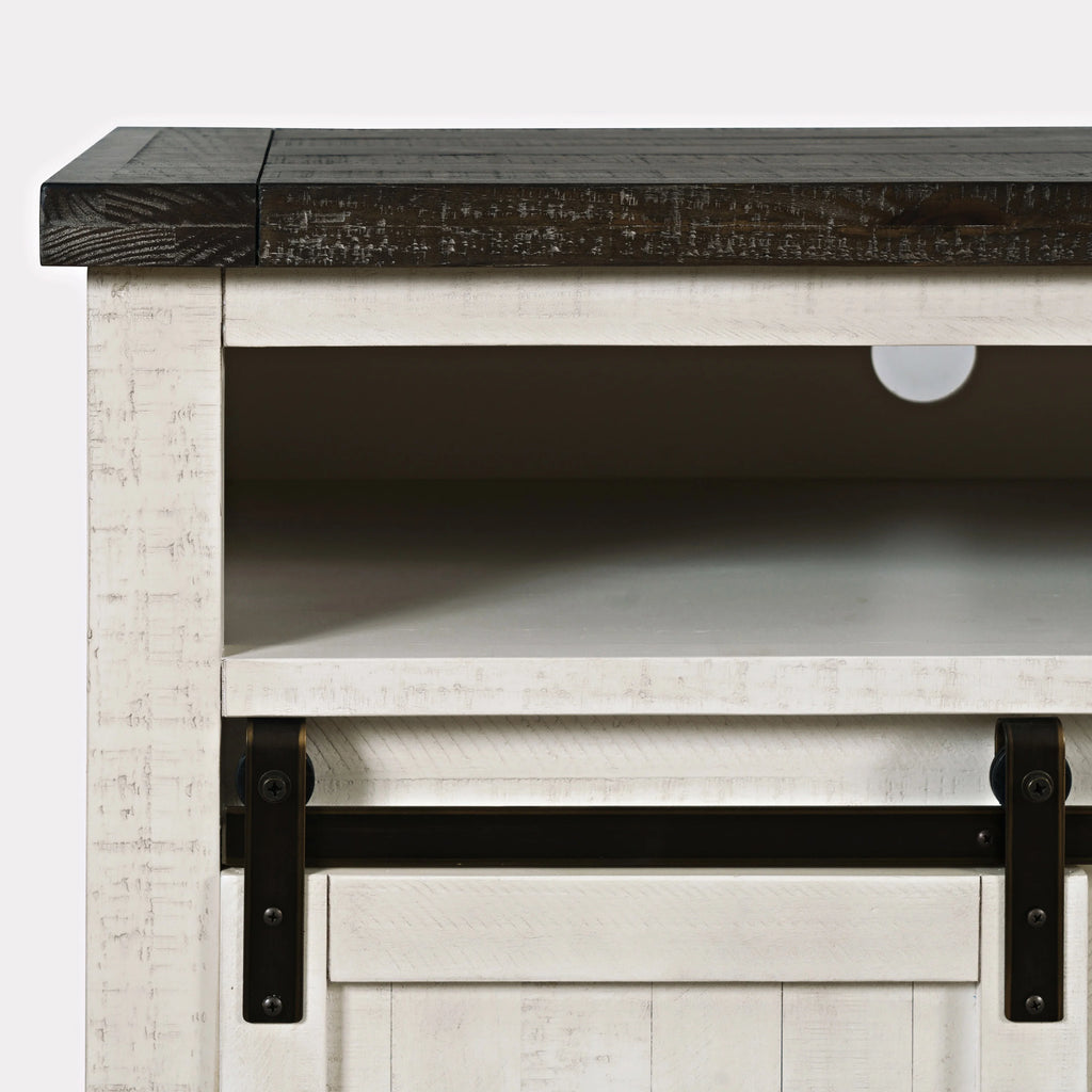 Solid Pine 64" TV Stand Console with Electric Fireplace E811
