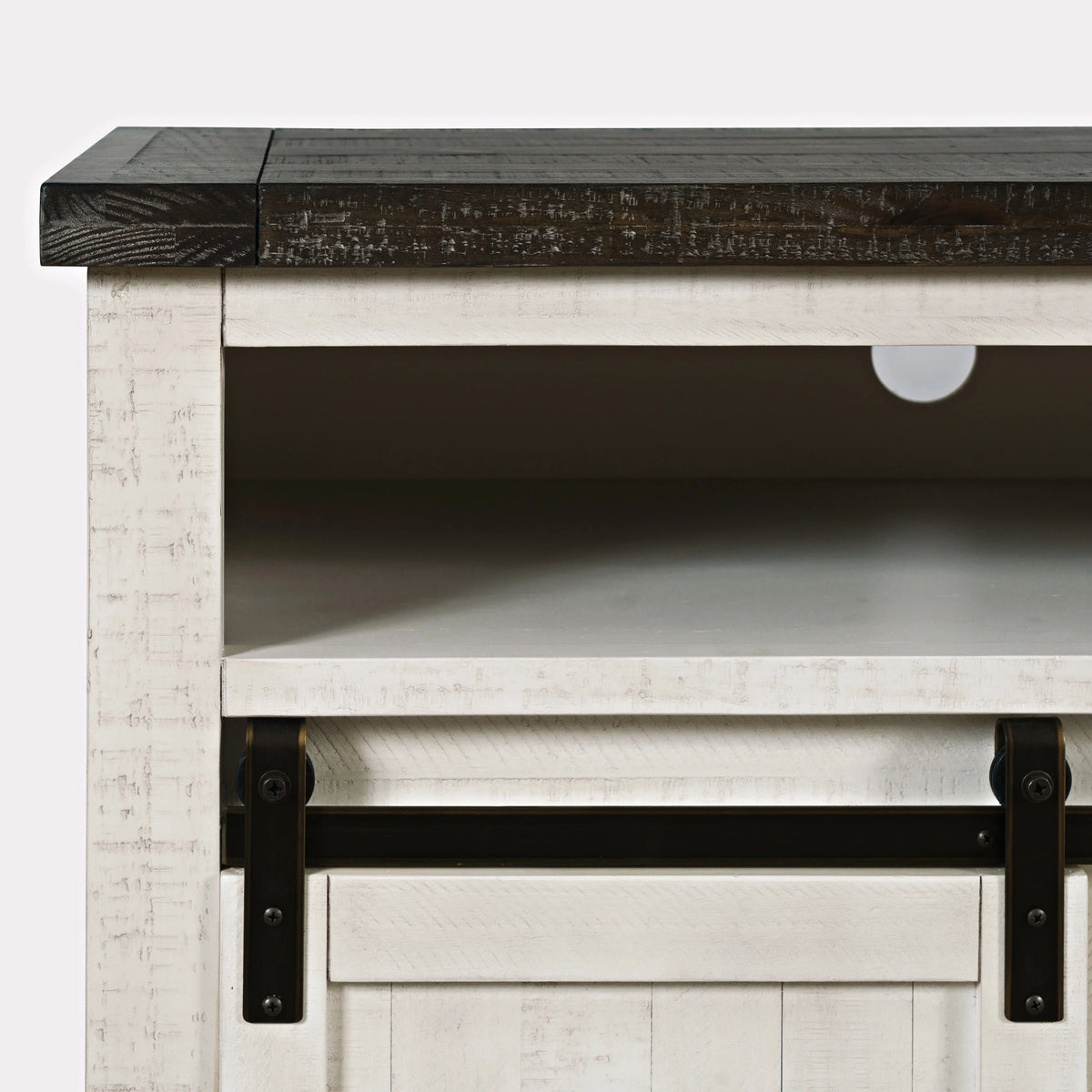 Solid Pine 64" TV Stand Console with Electric Fireplace E811