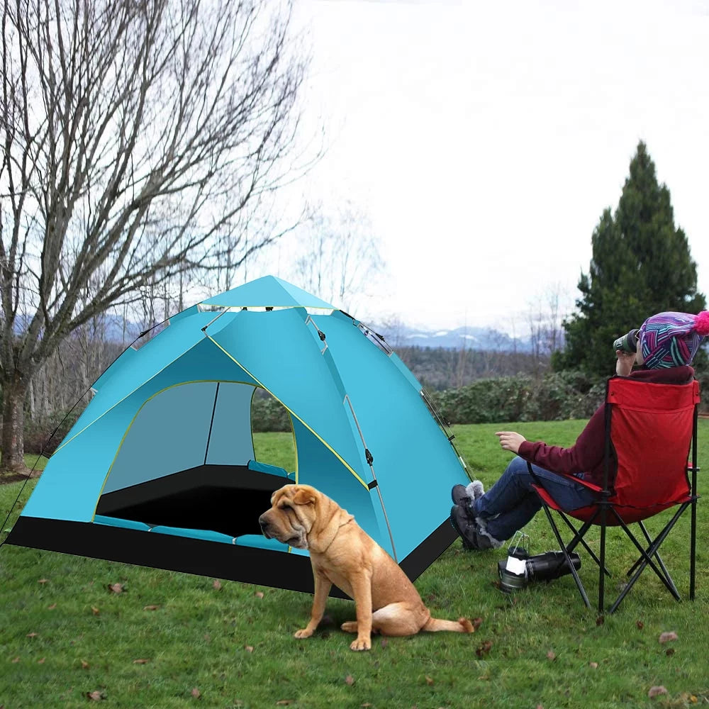 3 Person Waterproof Windproof Pop Up Camping Tent P1451