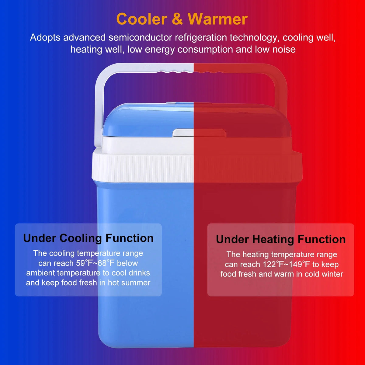 24L Portable Car Cooler 12V Refrigerator B4399