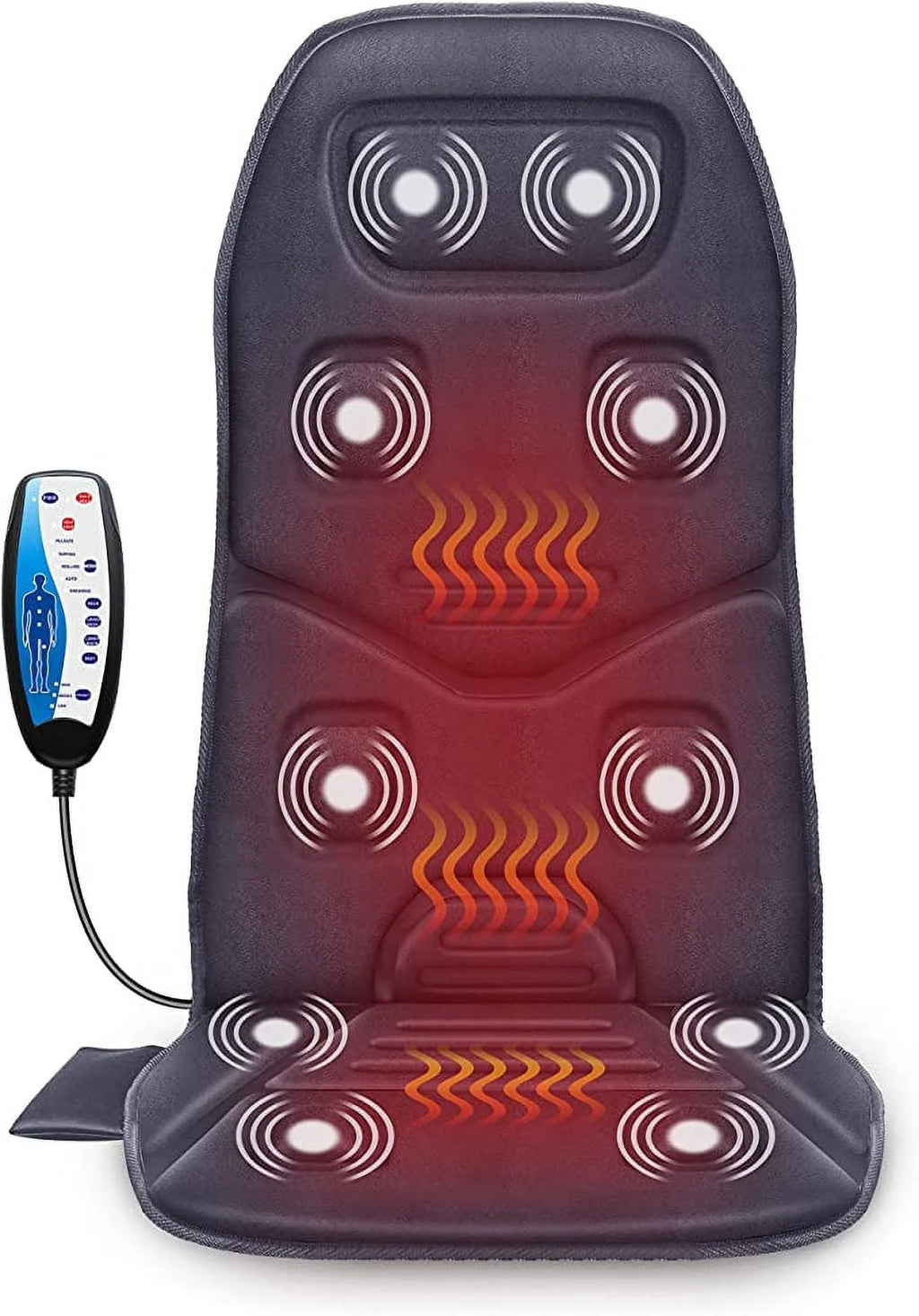 Black Heated Massage Seat Cushion C66543