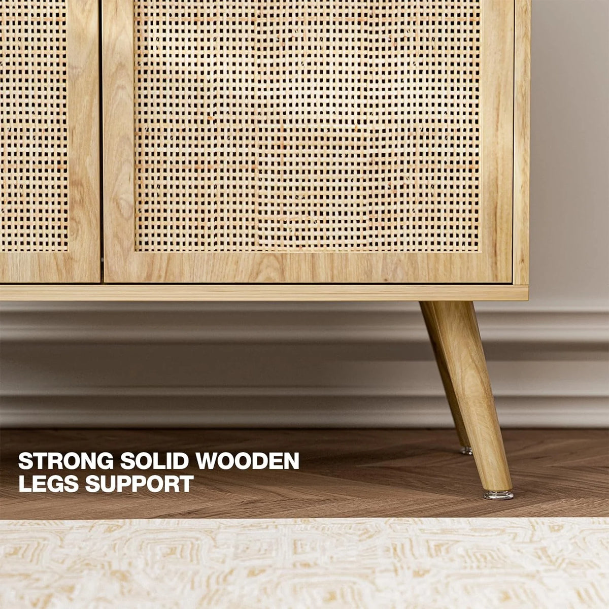 Set of 2 Rattan Sideboard Cabinet with Storage H8433