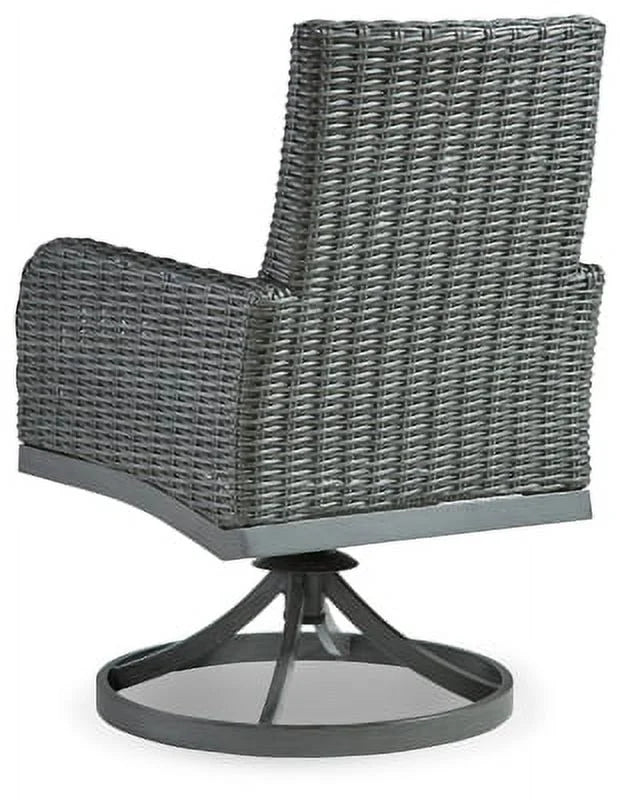 Gray Swivel Chair Set of 2 B34441