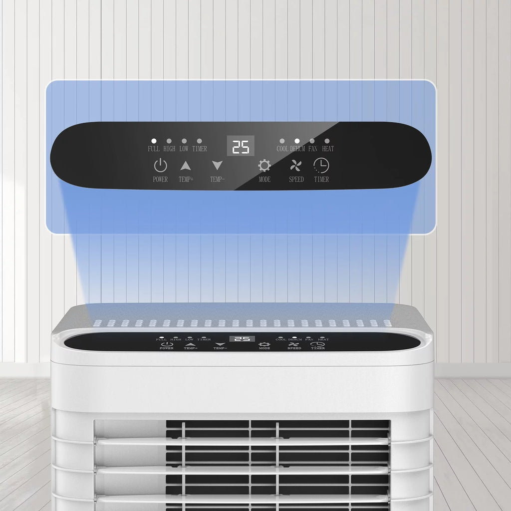 8,000 BTU Portable Air Conditioner with Remote and Window Kit, White D960