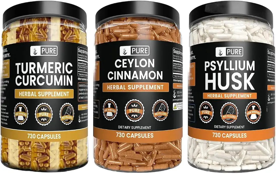 Ceylon Cinnamon, Psyllium Husk, and Turmeric Capsules H742483