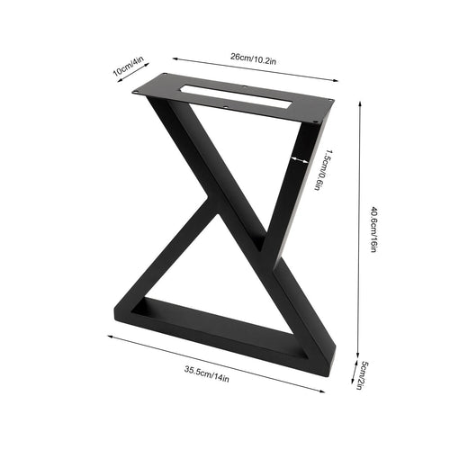 16" Black Heavy Duty Furniture Legs R35567