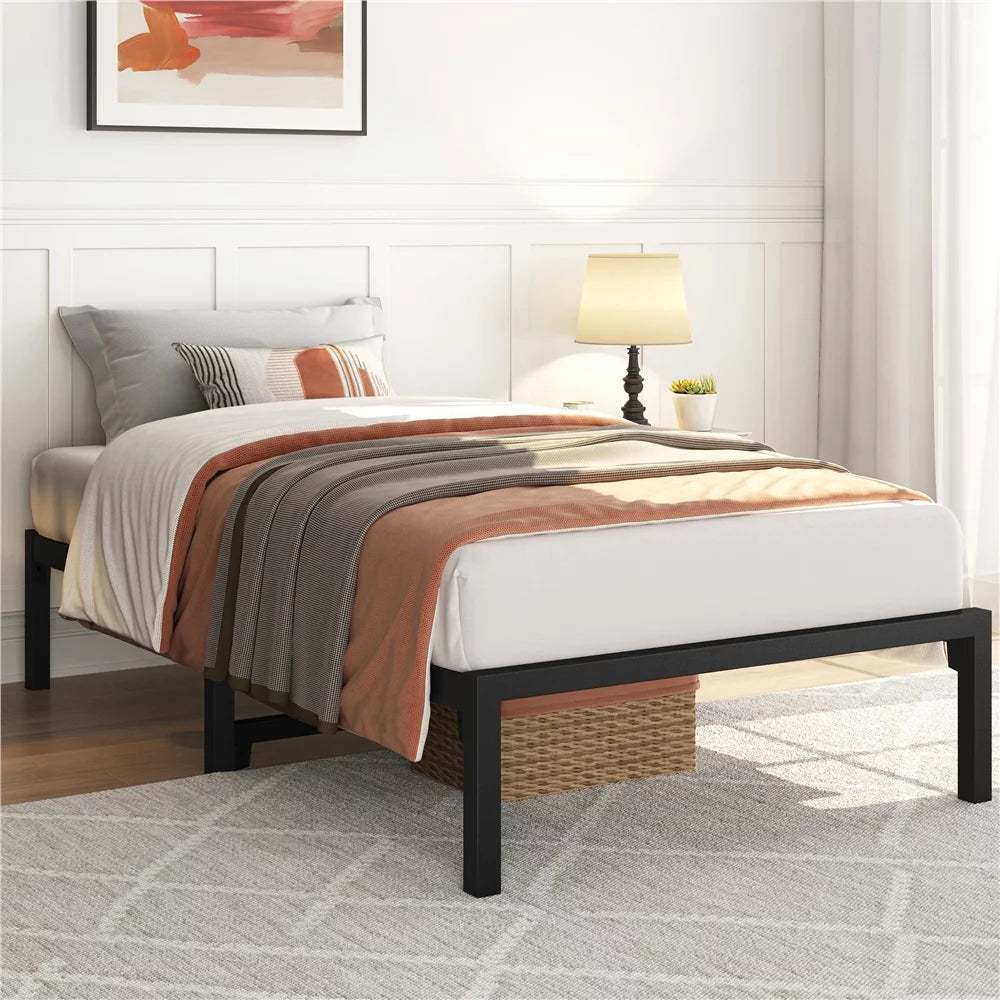 13 Twin Size Metal Bed Frame Black X627540