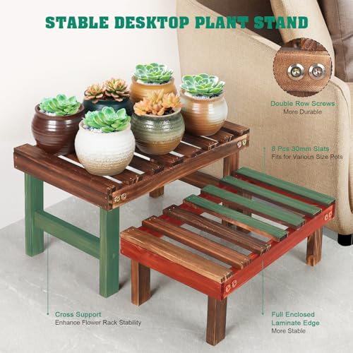 3 Tiered Wood Plant Stand Shelf F697352