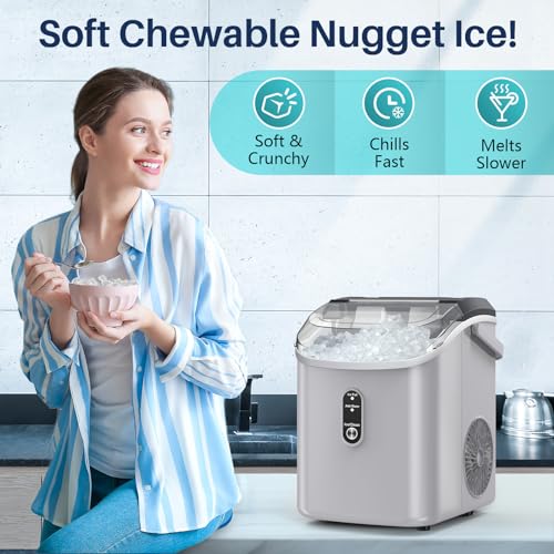 Countertop Ice Maker 6 Mins 26.5lbs/24Hrs with Self-Cleaning U121
