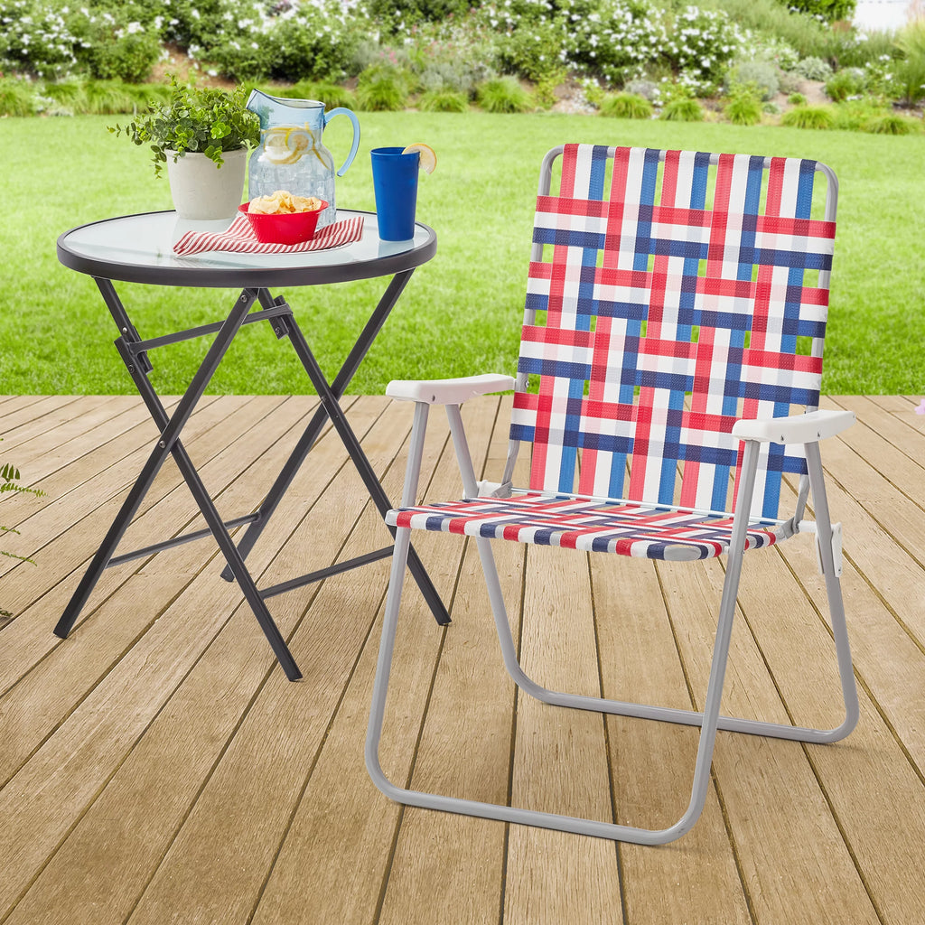 Multicolor 2 Pack High Back Steel Frame Web Strap Chair L7114