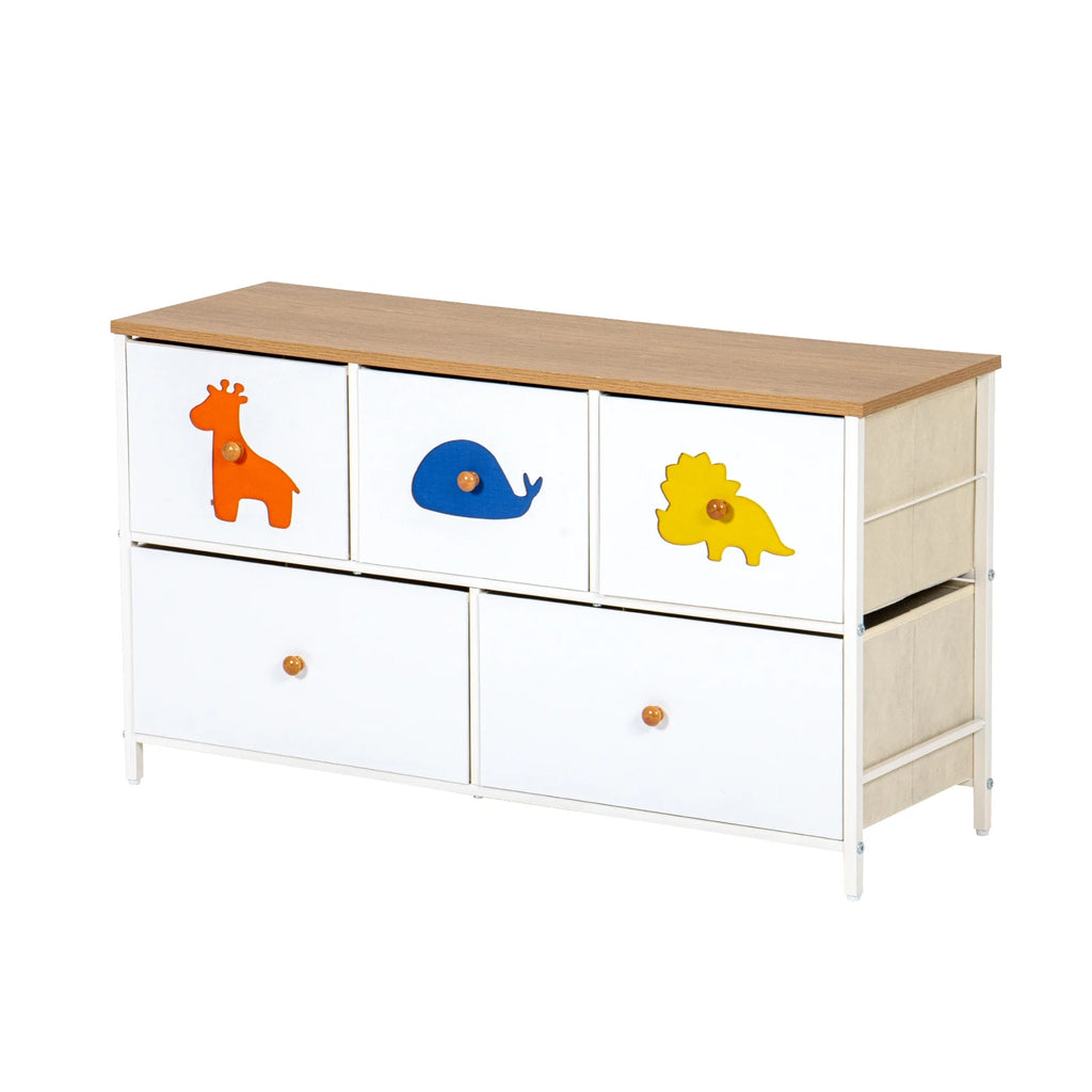 White 5 Drawer Dresser A764