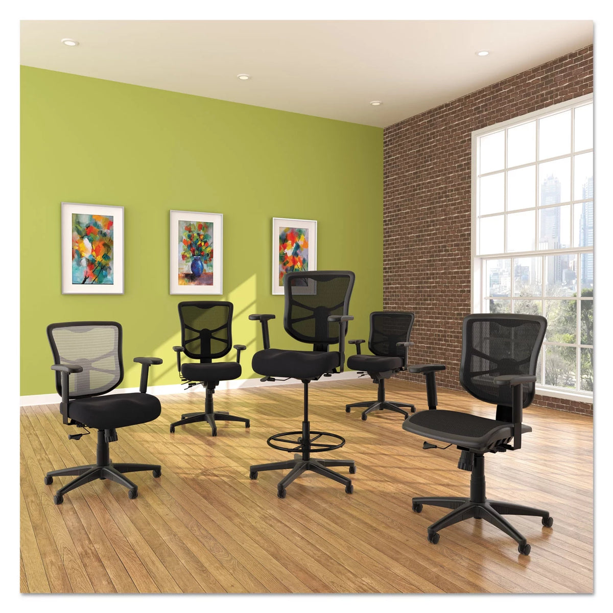 Black Mesh Stool Z20464