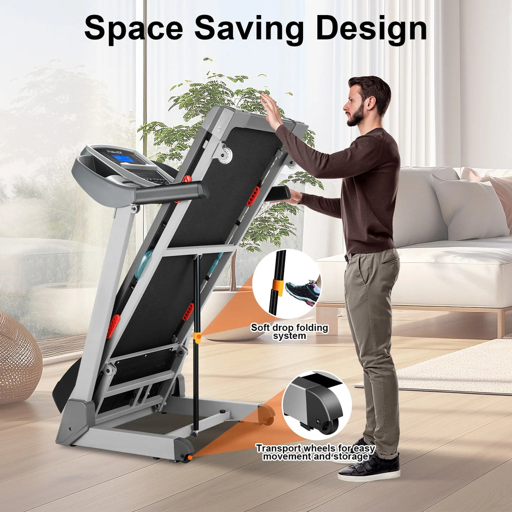 300LBS Electric Treadmill with 15-Level Auto Incline N9343