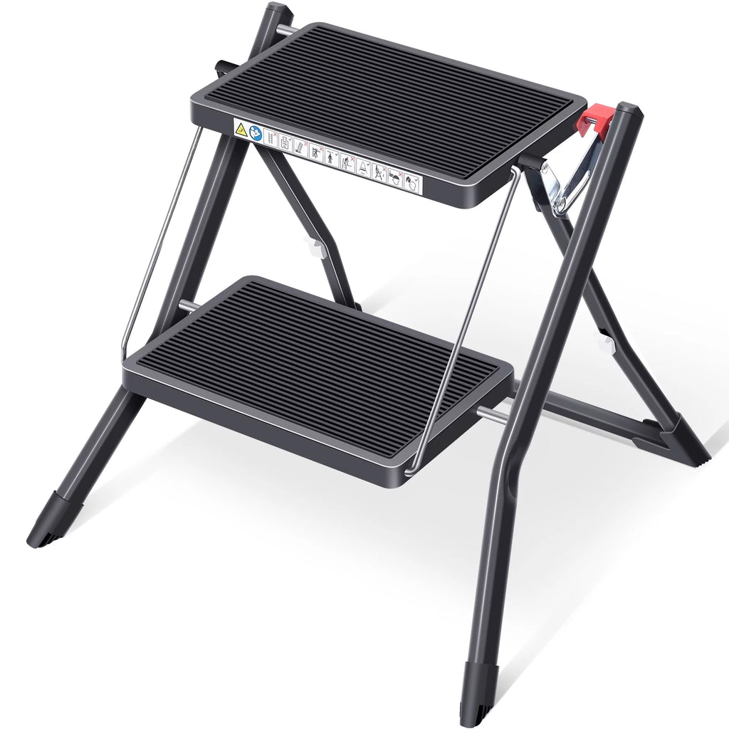 2 Step Folding Non-Slip Ladder 330Lbs Capacity H6011