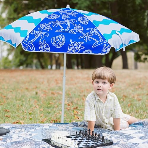 5ft Beach Umbrella for Sand and Water Table F488