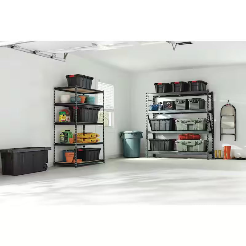 5-Tier Heavy Duty Steel Garage Storage Shelving Unit in Black J6920
