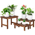 3 Tiered Wood Plant Stand Shelf F697352