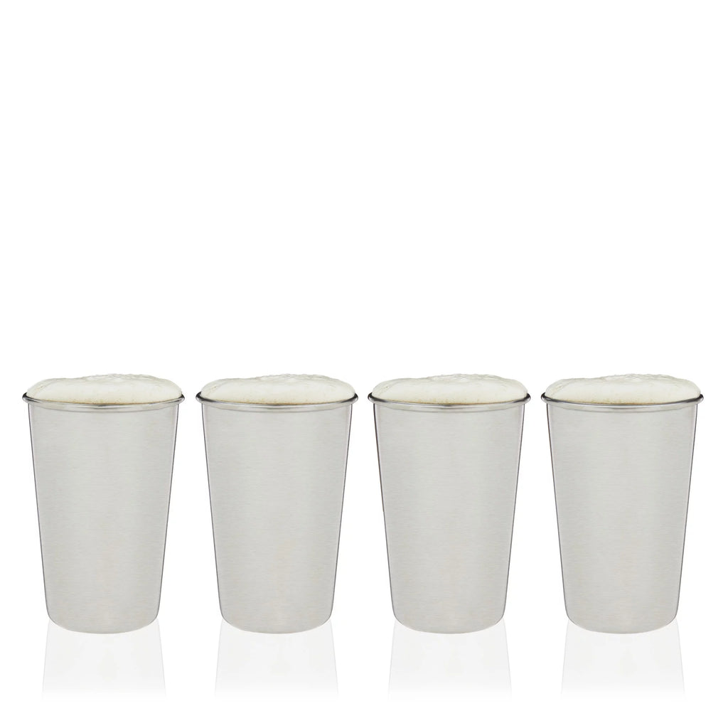 Stainless Steel Pint Glasses 16 Oz Set of 4 P214