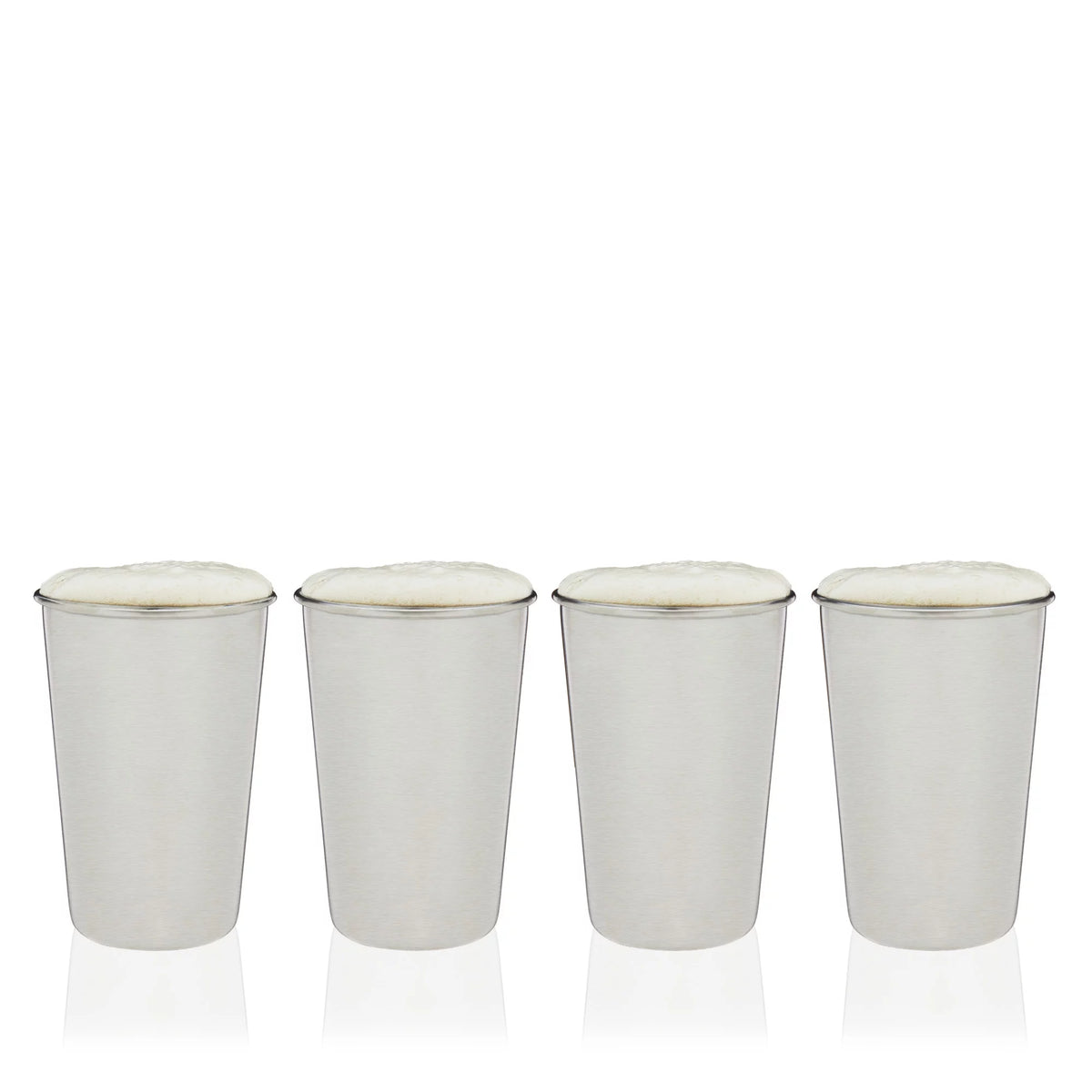 Stainless Steel Pint Glasses 16 Oz Set of 4 P214