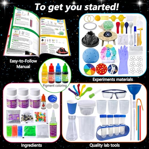 Science Kits for Kids, Erupting Volcano, Chemistry Set, Space Project Q844
