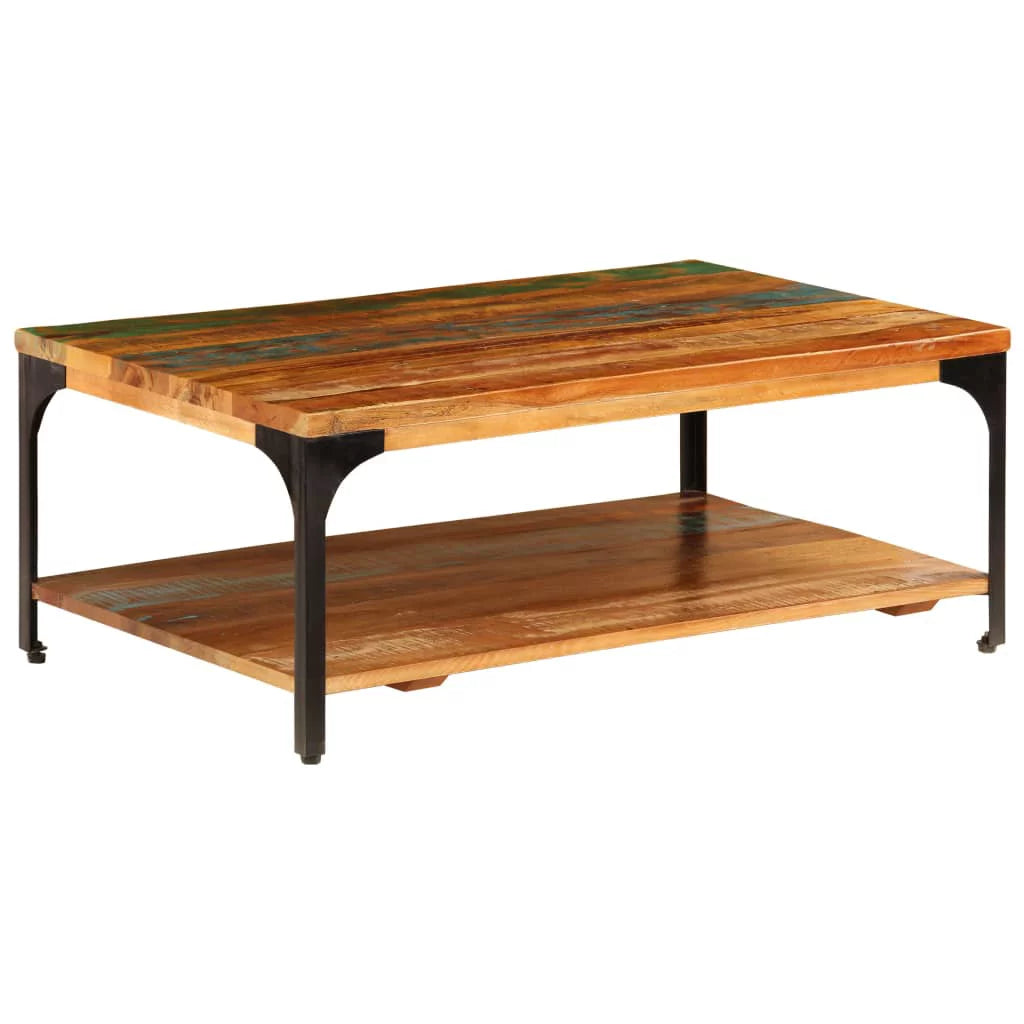 Coffee Table with Shelf Solid Reclaimed Wood Q6607