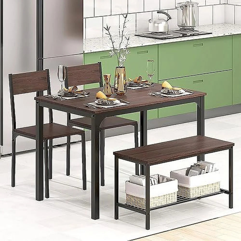 4 Person Dining Table Set with 2 Chairs and 1 Bench G5572