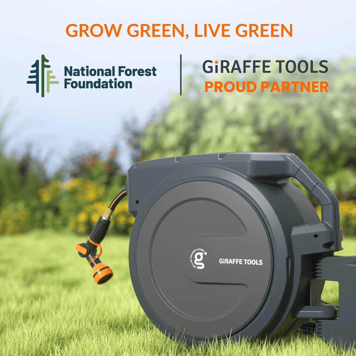 Retractable Garden Hose Reel 1/2in 130ft P35657