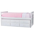 White Wood Twin-Size Trundle Bed C43106