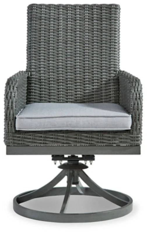 Gray Swivel Chair Set of 2 B34441