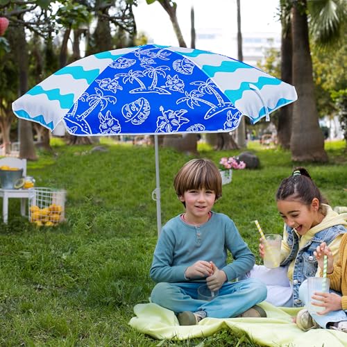 5ft Beach Umbrella for Sand and Water Table F488
