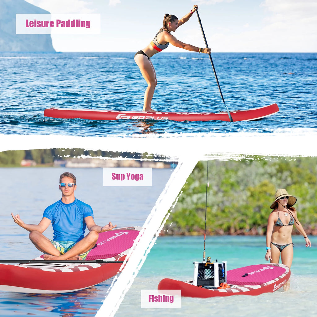 10.5' Inflatable Stand Up Paddle Board with Carry Bag P61427