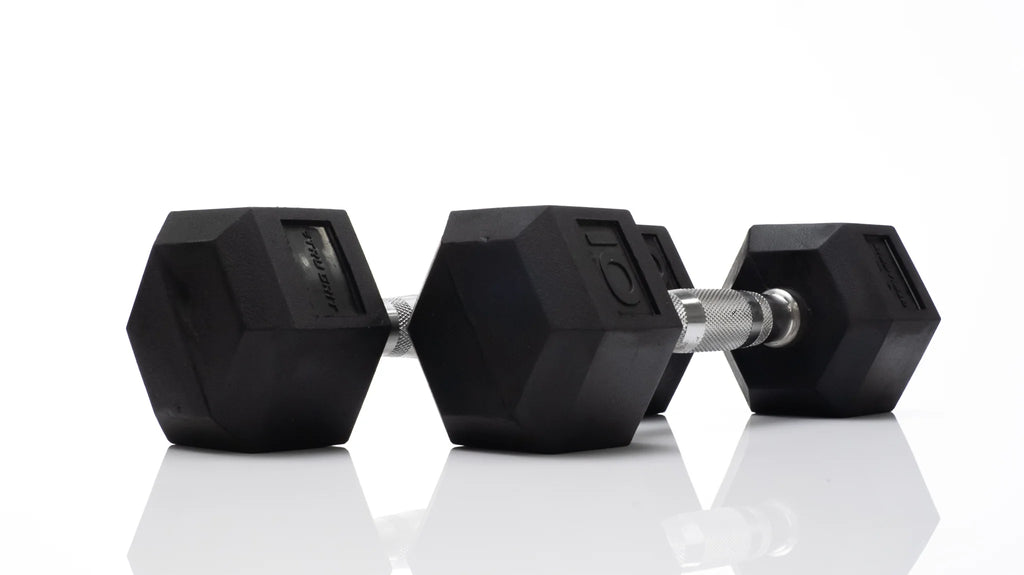 10lb Black Rubber Hex Dumbbell Pair M78540