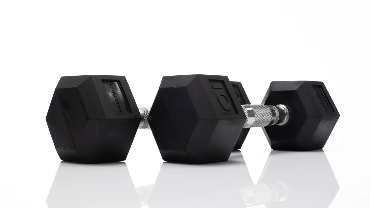 10lb Black Rubber Hex Dumbbell Pair M78540
