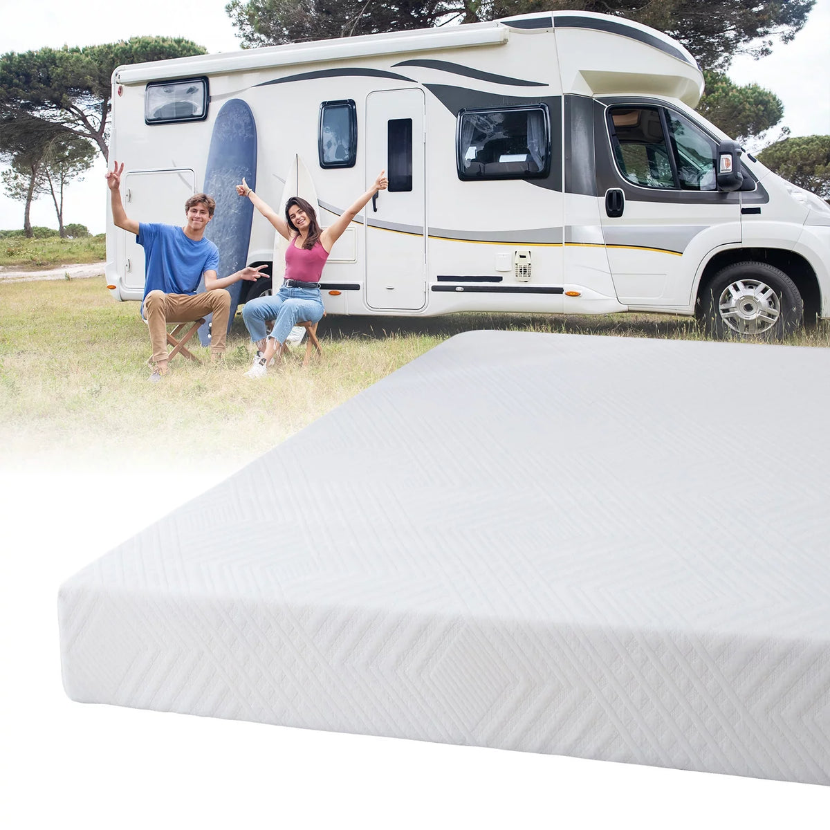 Short Queen 8 inch Memory Foam Mattress M846