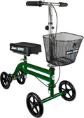 Steerable Knee Scooter Knee Walker with Basket Green L816666