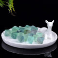 Natural Green Fluorite Crystal Point Raw Stone Decoration K6748