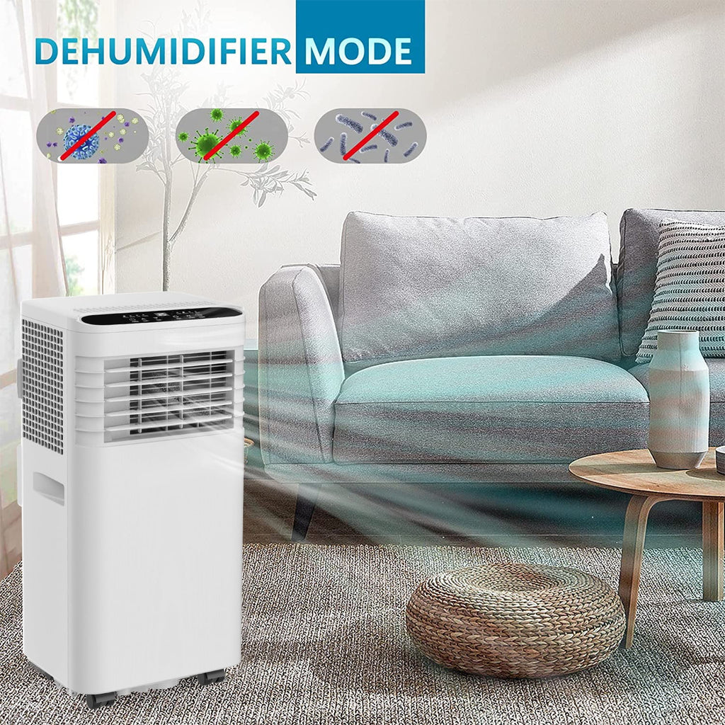 8,000 BTU Portable Air Conditioner with Remote and Window Kit, White D960
