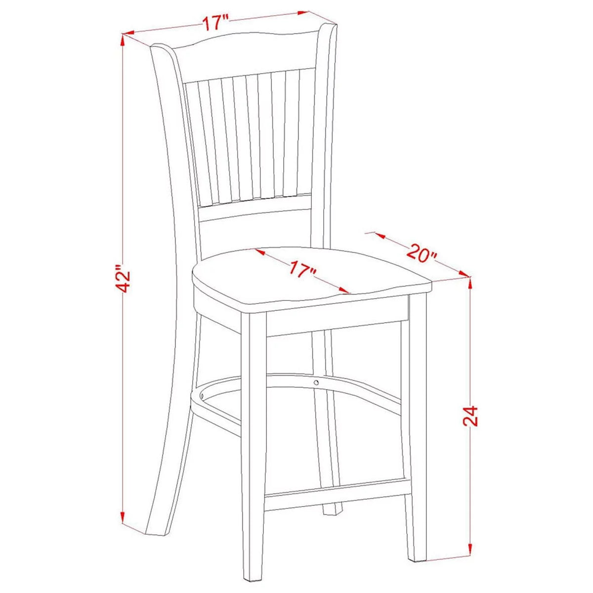 5-piece Wood Dining Set W8992