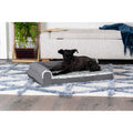 Two-Tone Faux Fur Suede Chaise Lounge Dog Bed F777