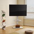 White Floor TV Stand with Mount for 26-65 inch Flat Screen TVs C771