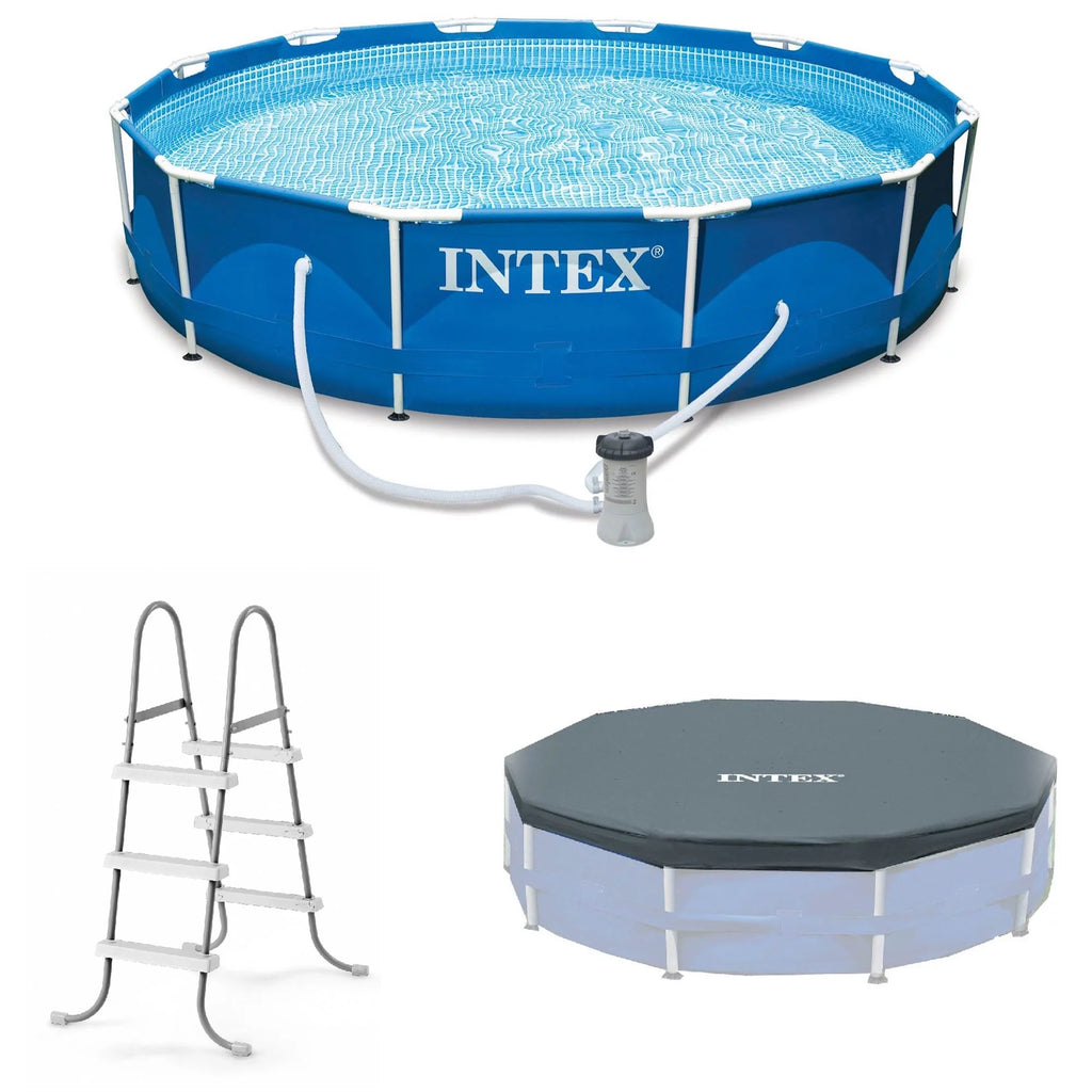 12'x30 Swimming Pool with Pump, Ladder, and Cover T66269