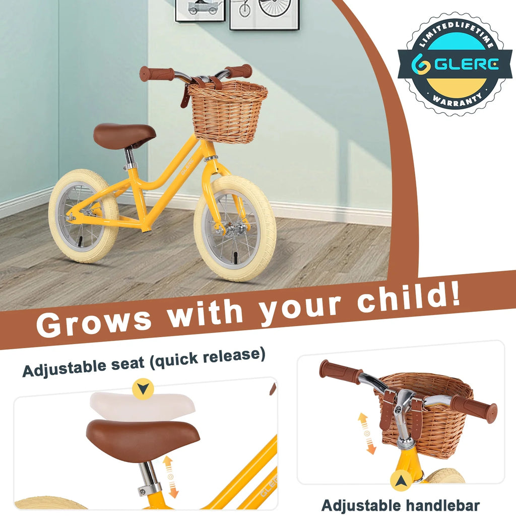 12 inch Kids Balance Bike with Basket Z923