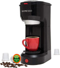 2 in 1 Single Serve Coffee Machine Black 14 Oz X7543