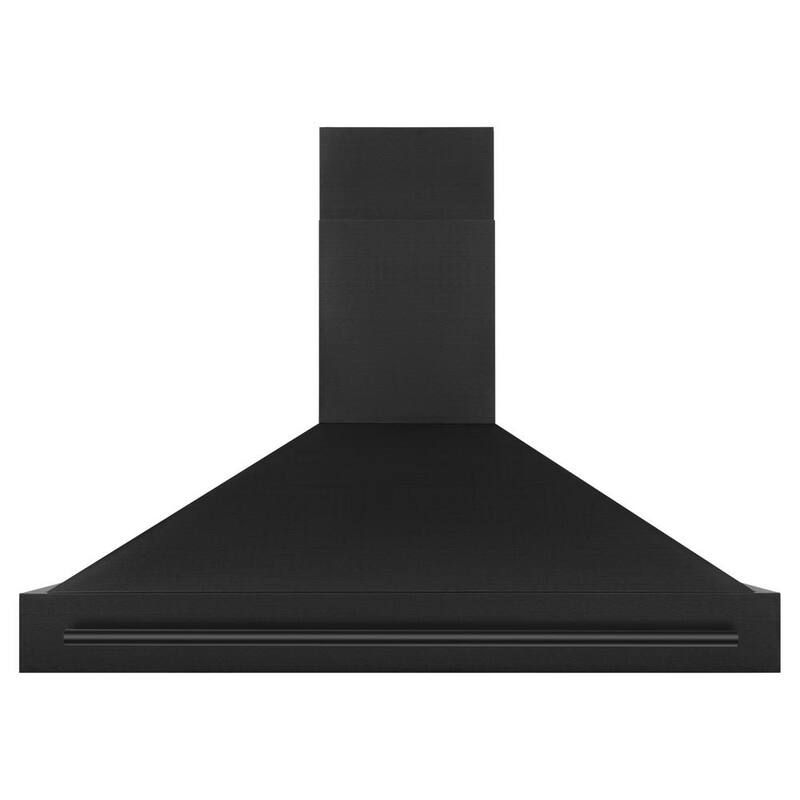 48 in. 700 CFM Ducted Wall Mount Range Hood in Black Stainless Steel G653