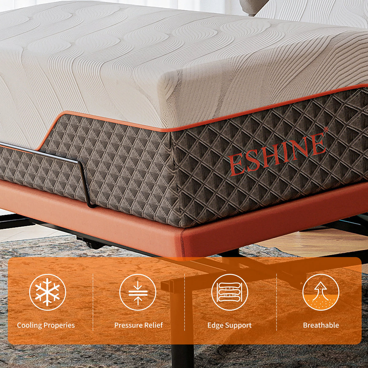 14 inch Memory Foam Hybrid Mattress Queen W5744