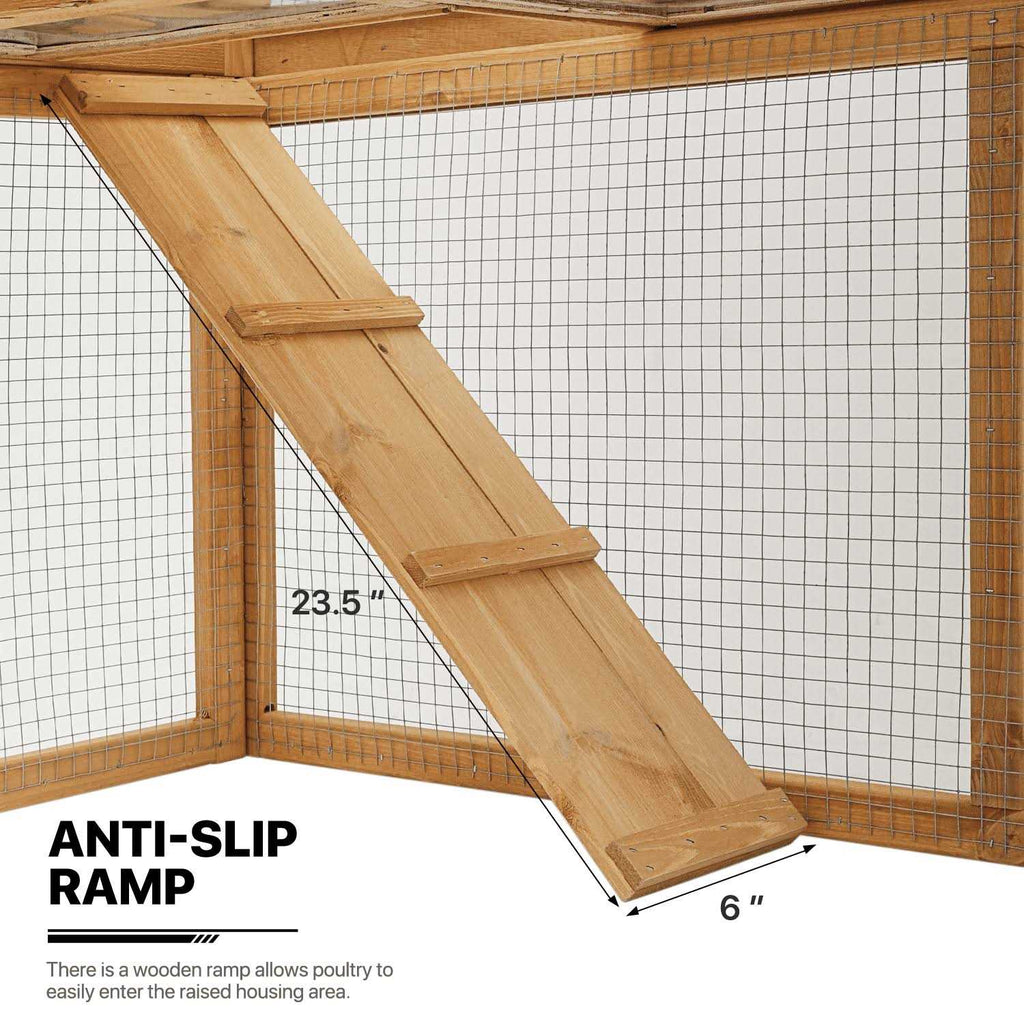 Outdoor Chicken Coop with 3 Access Areas A95096