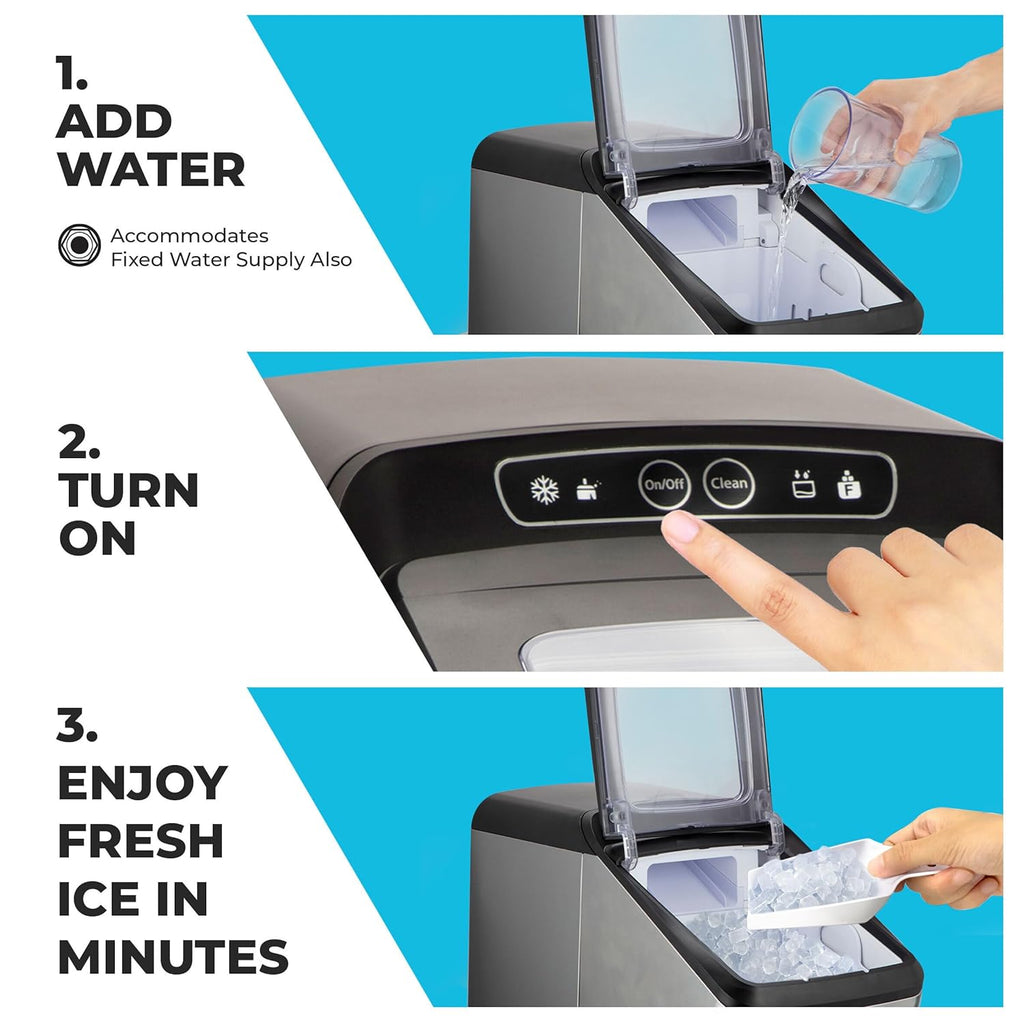 Countertop Nugget Ice Maker, 30 lbs Daily, 3 QT Tank B733